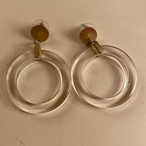 Acrylic gold hoops